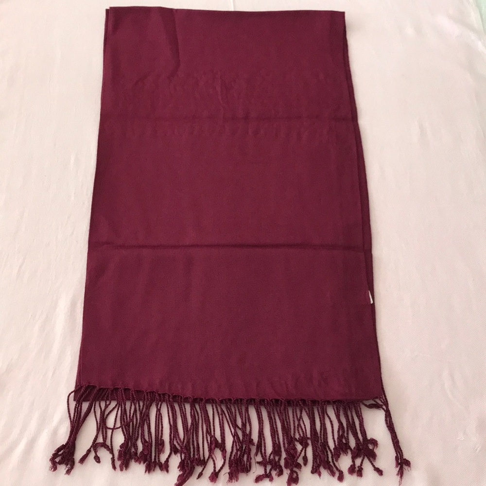Beautiful shade of burgundy scarf/shawl